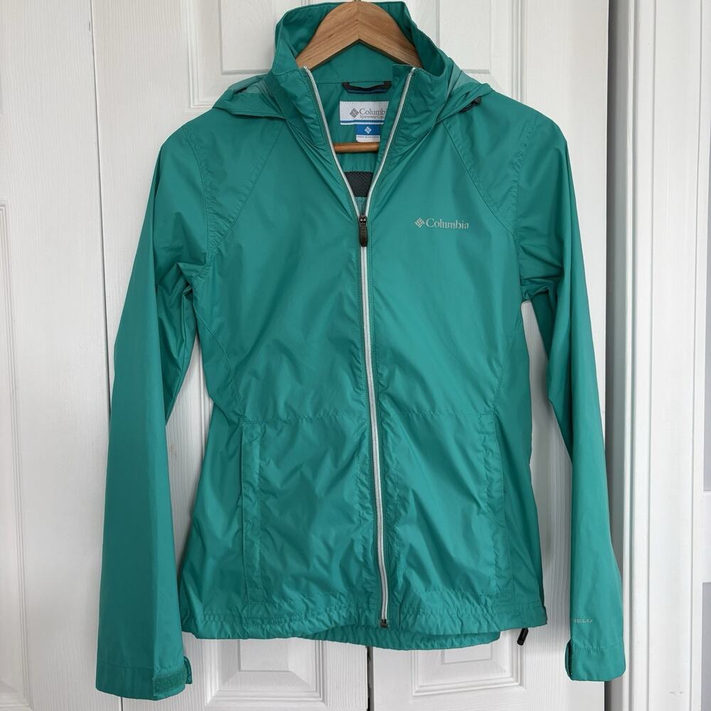 Columbia Switchback II Rain Jacket Teal / Jade Hooded Omni-Shield Women’s S